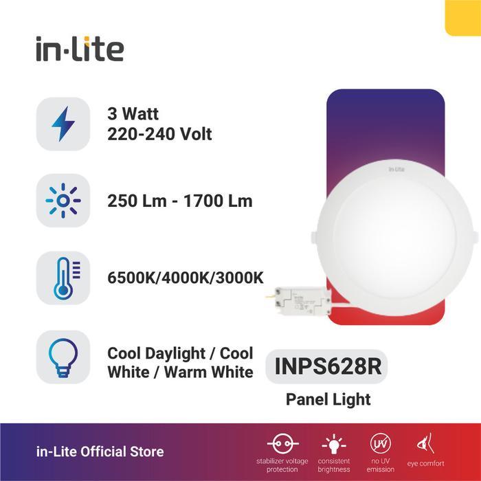Jual InLite LED Lampu Plafon Downlight Panel Inbow 3 Watt - 18 Watt ...