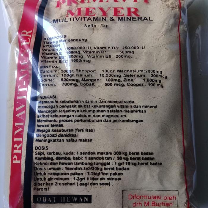 Jual PRIMAVIT MEYER (PREMIX MULTIVITAMIN & MINERAL ) @1 KG | Shopee ...