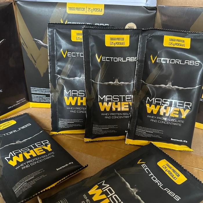 Jual Master whey 7 sachet best seller protein powder fitness suplemen ...