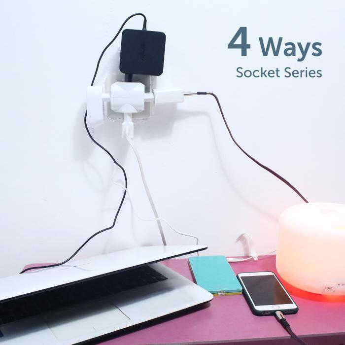 Jual TERA T MULTI WAY PLUG ADAPTOR - 4 WAYS SOCKET | Shopee Indonesia