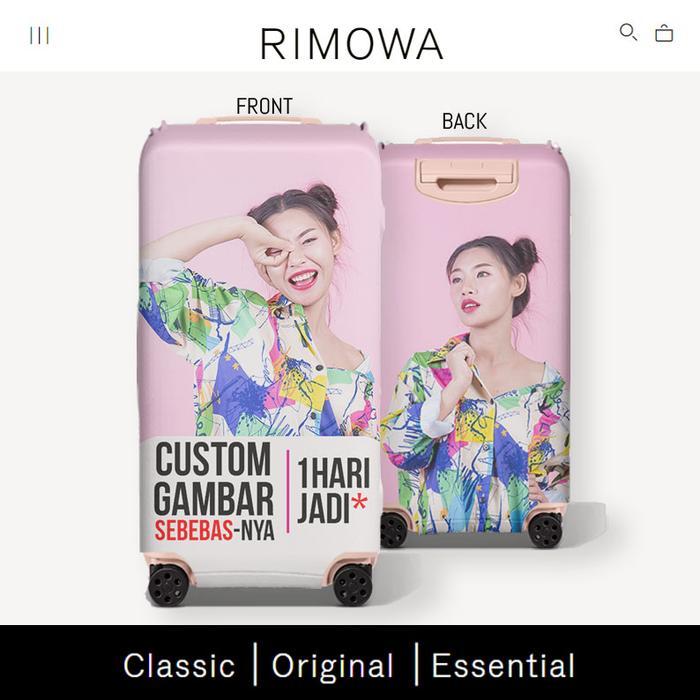 Jual Rimowa Essential Trunk Plus Sarung Koper Desain Custom Gambar Pink ...