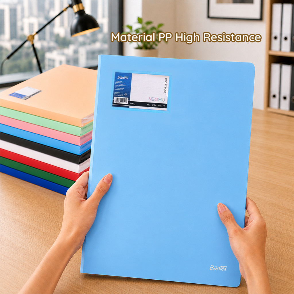 Bantex Clear Holder / Display Book Folio 20/40/60 Pockets Bahan PP Anti-Statis Premium BF4113 (3)