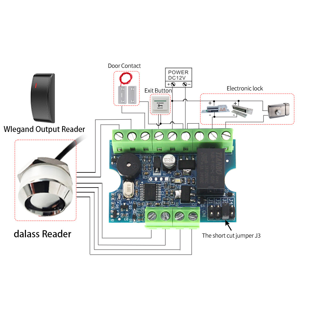 Jual Mini Relay Module Access Controller Board Kit TM Wiegand Output ...