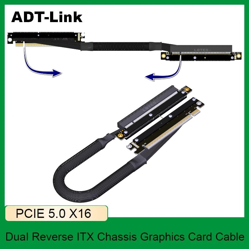 Jual New Gen5 Pci-E 5.0 16X Dual Reverse Soft Bending Graphics Card ...