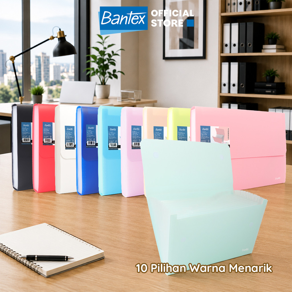 Jual Bantex Expanding File A4/Folio / Map Harmonika 13 Pocket dengan ...
