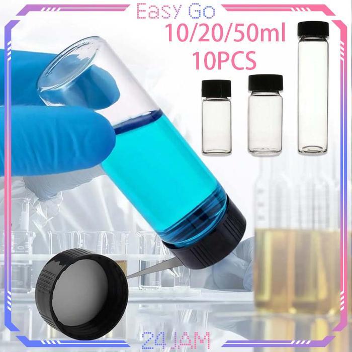 Jual 10PCS/SET BOTOL KACA TUTUP ULIR 10ML/20ML/50ML BOTOL SAMPLE PARFUM ...