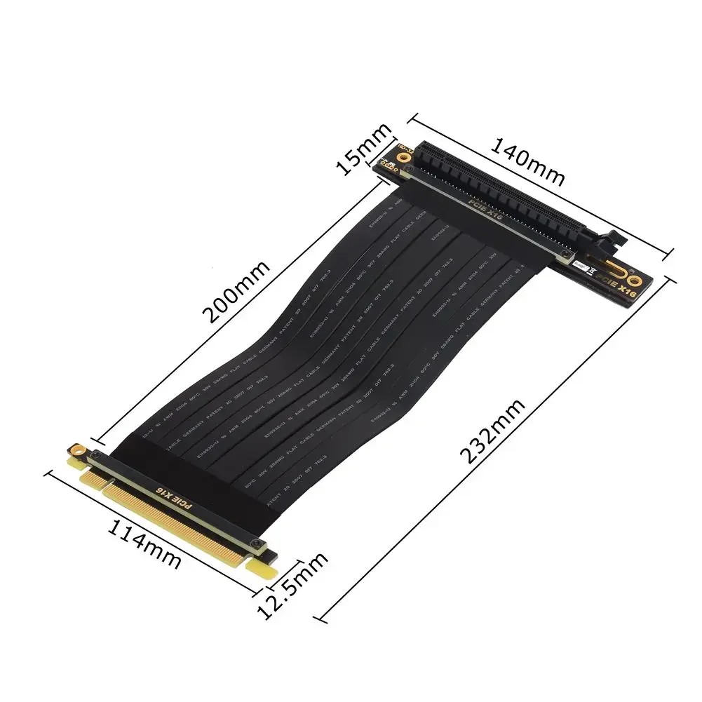 Jual Pcie 3.0 X16 Riser Cable 270 Degree Graphics Card Extension Cable ...