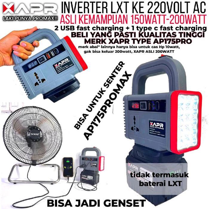Jual Ap175 Promax Inverter Genset Baterai Lxt Ke Listrik 220Volt Pln Ac ...