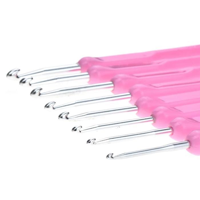 Jual Jarum Rajut Set 8Pcs Crochet Hook Kit Untuk Berbagai Jenis Benang ...