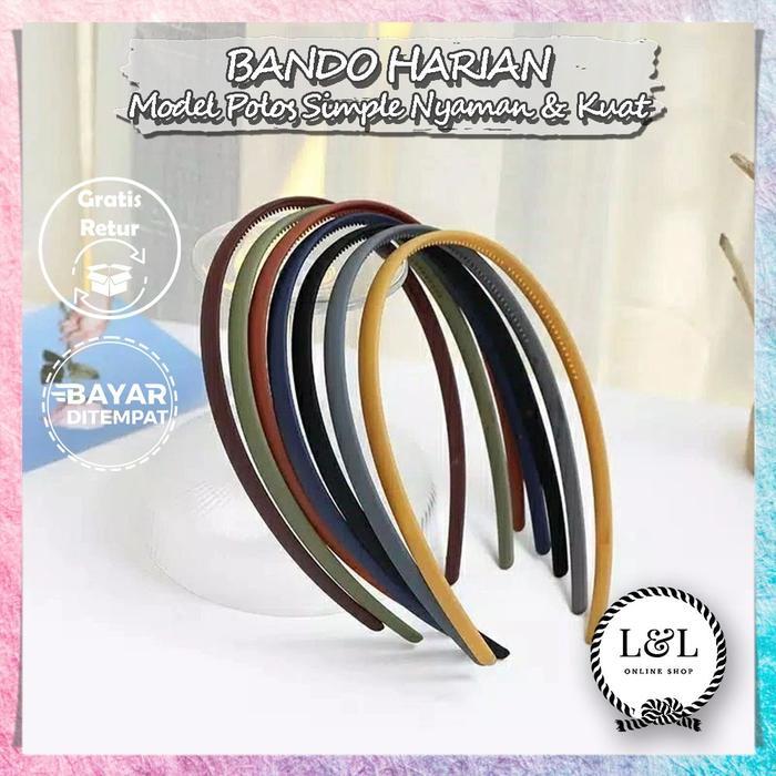 Jual Bando Polos Ringan Simple Bando Aksesoris Rambut Praktis Dan Tahan ...