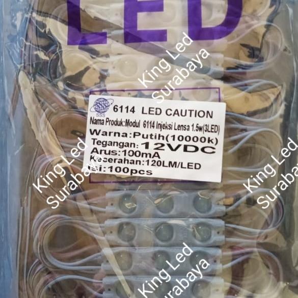 Jual BRG BARU Led Modul 2835 3 Mata LED Tipe 6114 12v PUTIH | Shopee ...