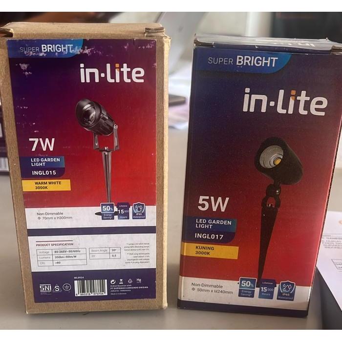 Jual PROMO INLITE Lampu LED Tancap Taman INGL015 7W INGL017 5W 3000K ...