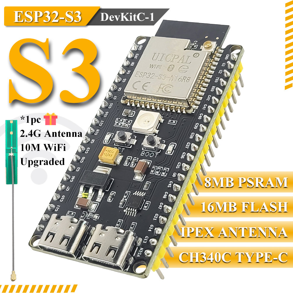 Jual ESP32 S3 Development Board ESP32-S3-DevKitC-1 BT 2.4G Wifi Module ...