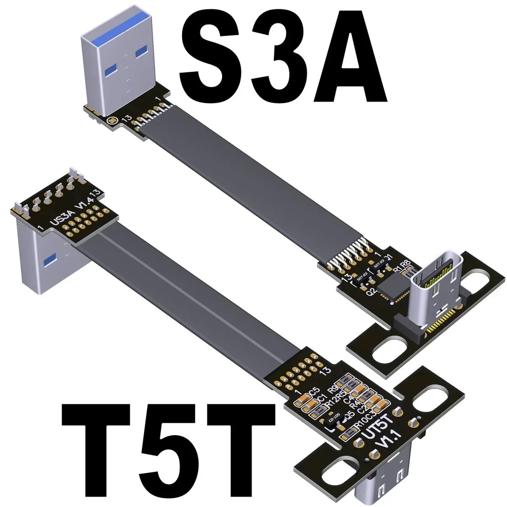 Jual Usb 3.1 Type A Male To Type C Female 10Gbps Ribbon Cable Up/Down ...