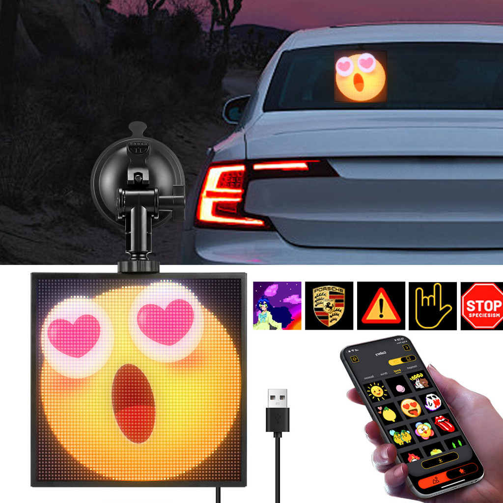 Jual 32x32/ 64 x 64 Pixel Car LED Sign Bluetooth APP LED Matrix Pixel ...