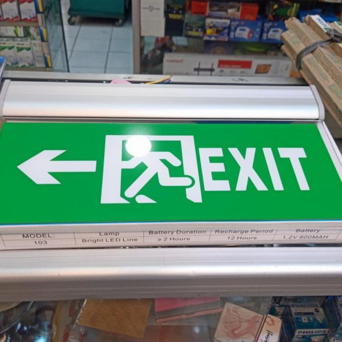 Jual LAMPU EXIT LED ARCYLIC / LAMPU DARURAT / EMERGENCY EXIT / LAMPU ...