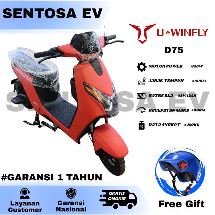 Jual SEPEDA LISTRIK UWINFLY D75 GARANSI RESMI 1 TAHUN - MERAH | Shopee ...