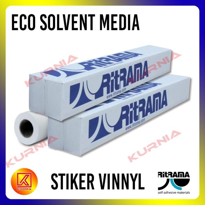 Jual STIKER VINYL RITRAMA / VINNYL ECO SOLVENT / PUTIH POLOS L = 126 CM ...