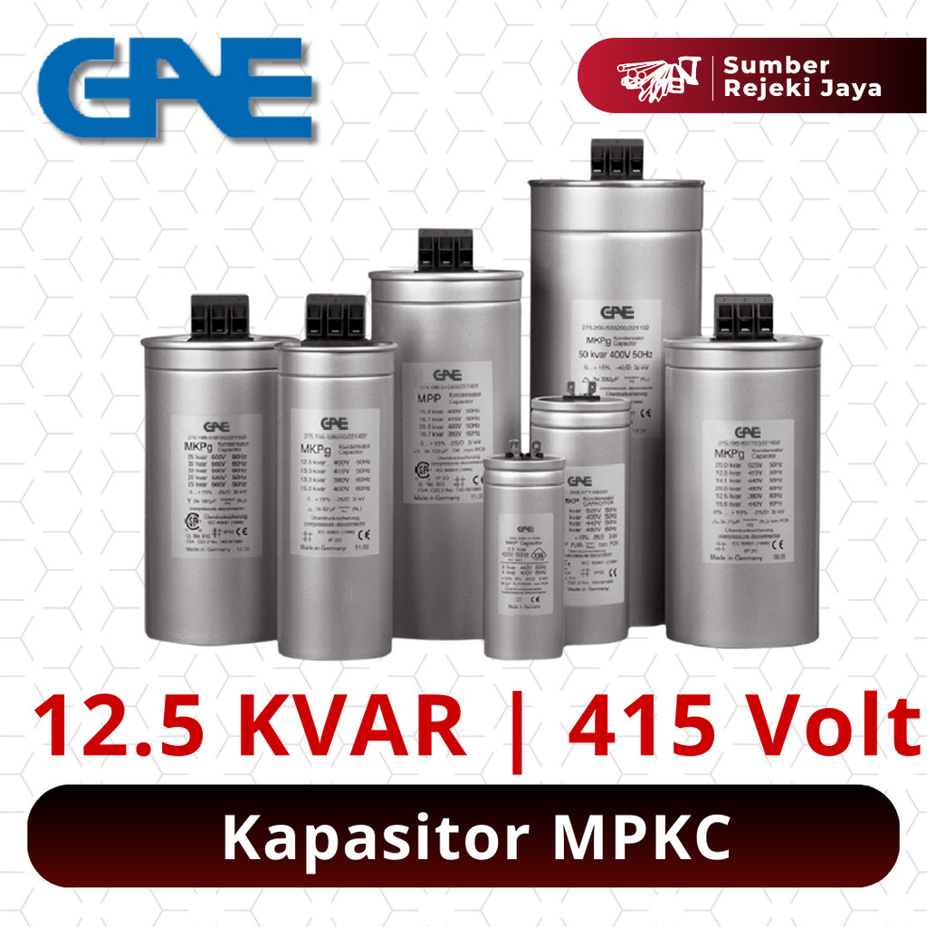 GAE Kapasitor MKPC MKP-C 3P 12.5 KVAR 415V 168202606 | Power Capasitor