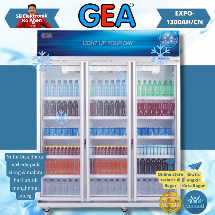 Jual GEA Display Cooler / Showcase 3 Pintu EXPO-1300AH/CN / EXPO 1300AH ...