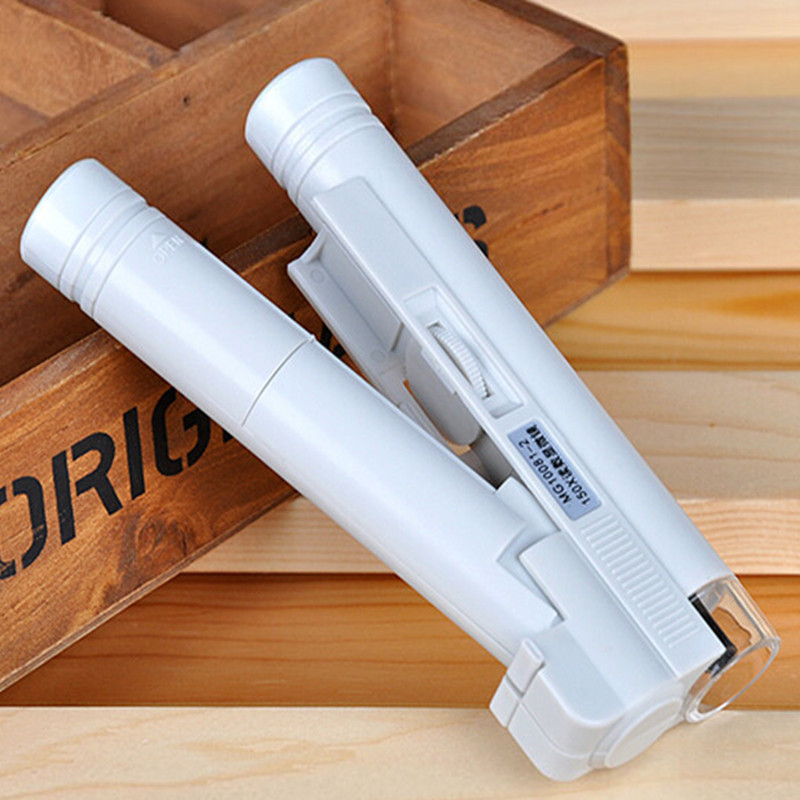 Jual 150x LED Illuminated Focus Adjustable Zoom Handheld Magnifier ...