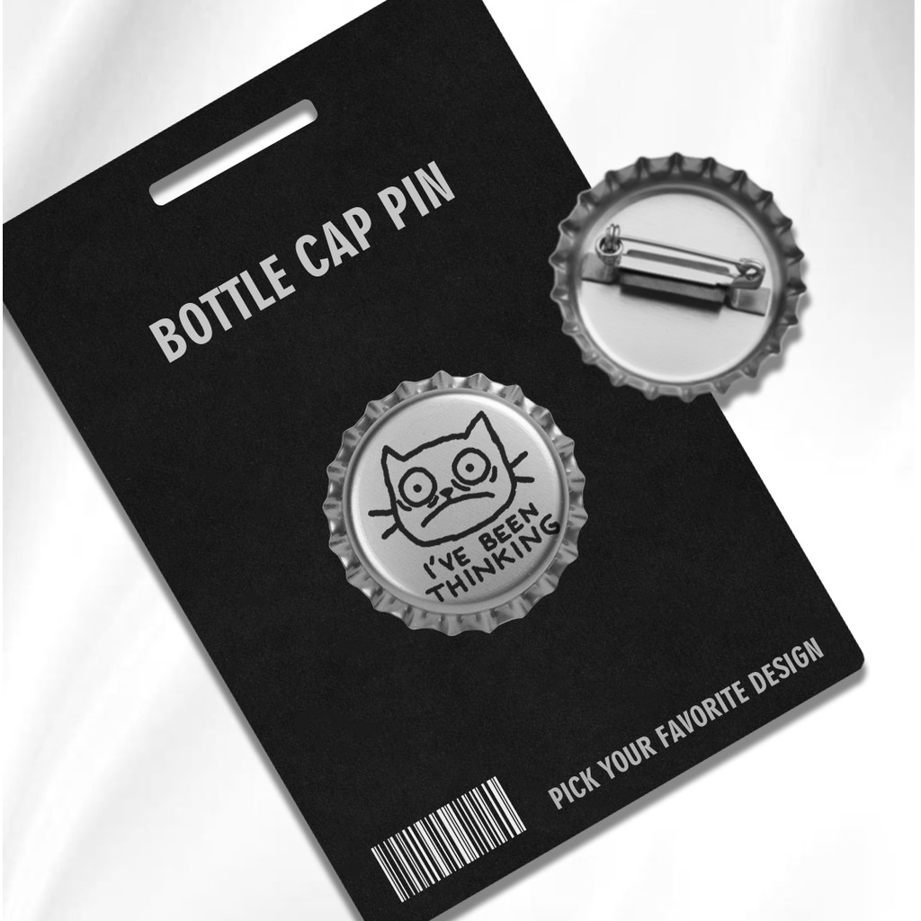 Jual BOTTLE CAP PIN I'VE BEEN THINKING KALCER PREMIUM | Shopee Indonesia