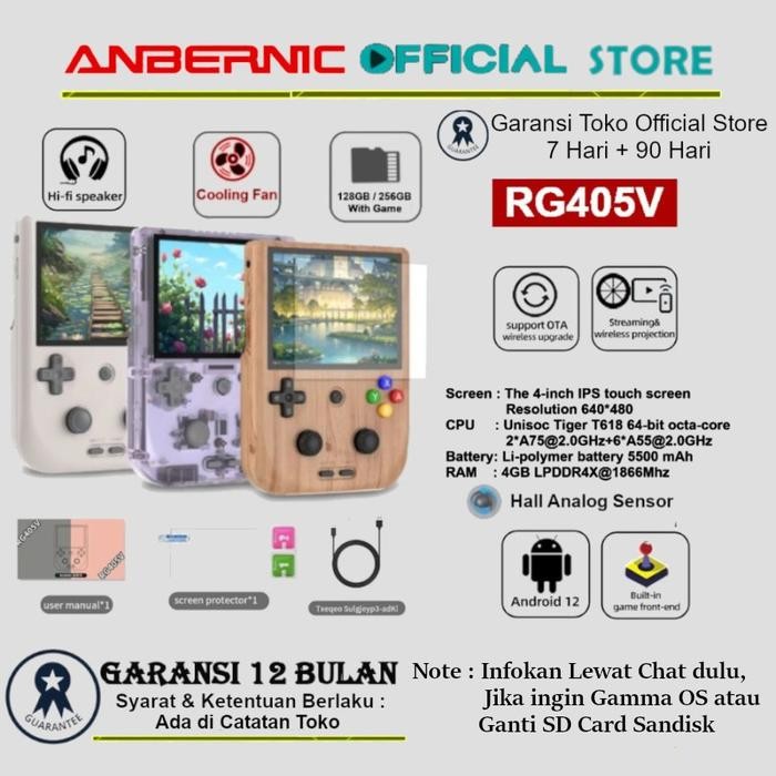 Jual ltfo- Anbernic Rg405V Portable Handheld Retro Game Console Android ...