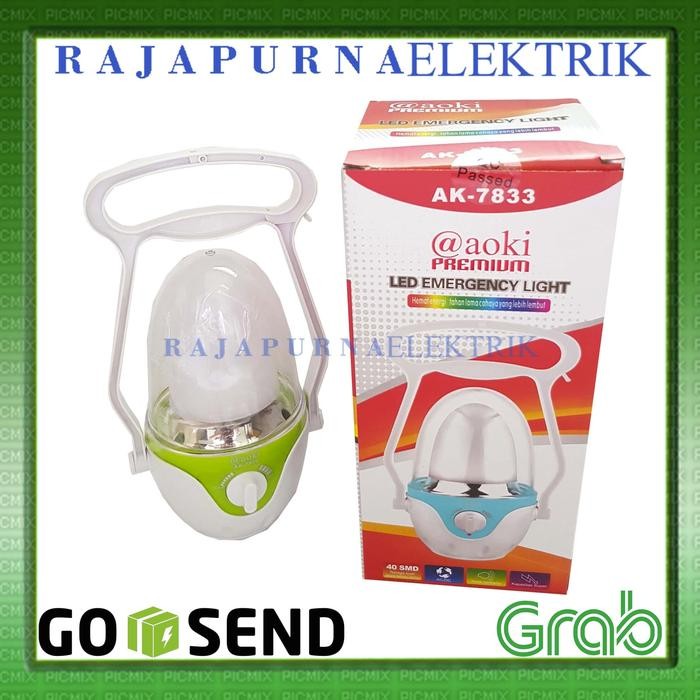 Jual Lampu emergency LED AOKI Emergency Light AK-7833 rechargable ...