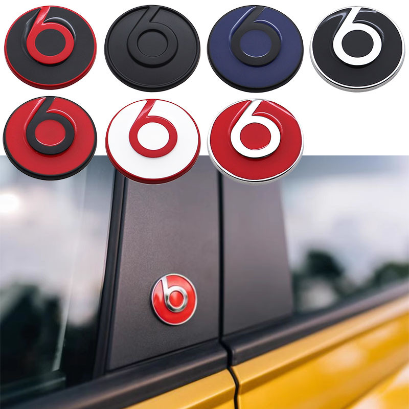 Jual IMPORT 1pcs metal Beats 35mm Car Fender side logo sticker Car ...