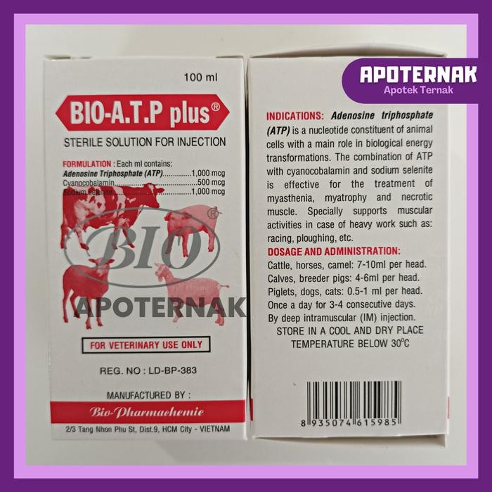 Jual BIO ATP PLUS 100 ML INJEKSI ATP ENERGI INSTAN PENGUAT OTOT STAMINA ...