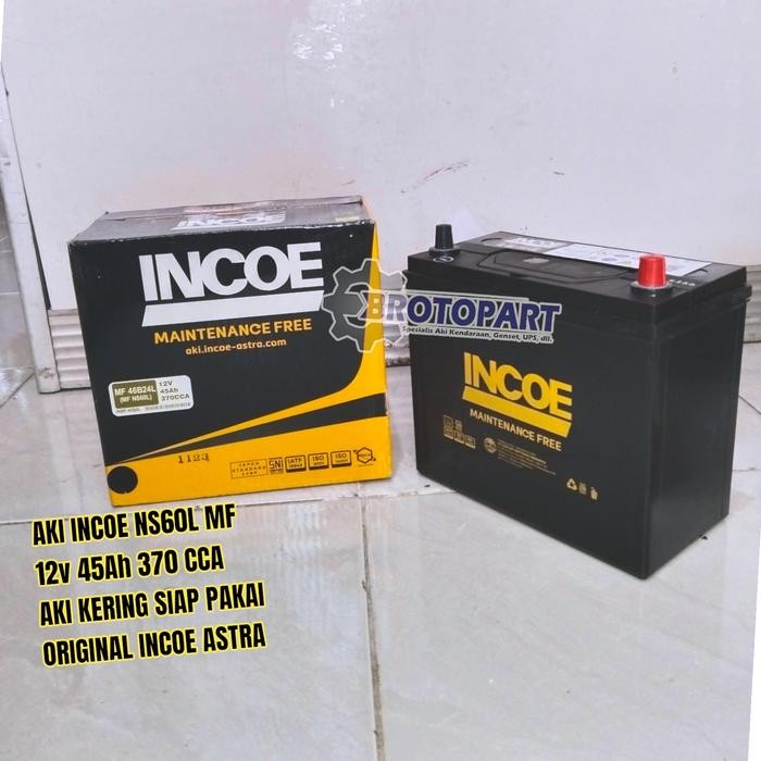 Jual Aki Mobil Kering Accu Incoe Ns60L 46B24L Mf 12V 45Ah | Shopee ...
