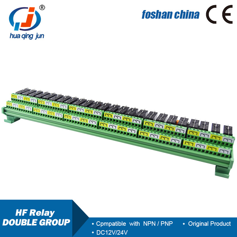 Jual NEW Huaqingjun DPDT 24-Channel Hongfa Relay Module 24VDC JQX-115F ...