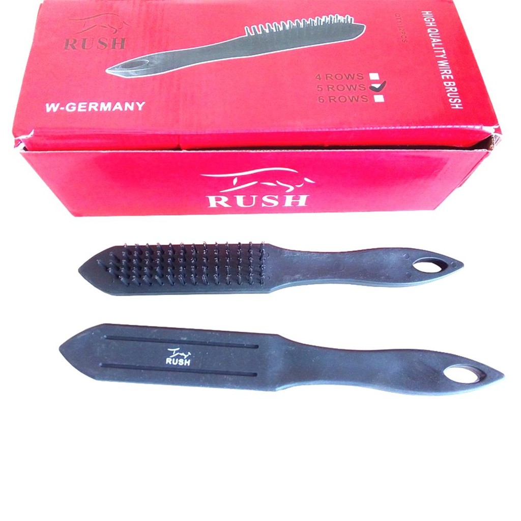 Jual RUSH Sikat Baja 5 Baris Gagang PVC Sikat Kawat Baja Sikat Kawat ...