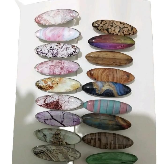 Jual ORIGINAL Pin jilbab marmer oval elmeira motif rm marmer Peniti ...