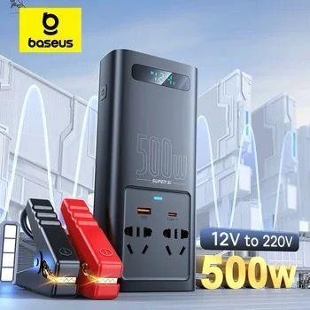 Jual Pilihan- Baseus 500W Car Inverter Dc 12V To Ac 220V Psw Auto Power ...