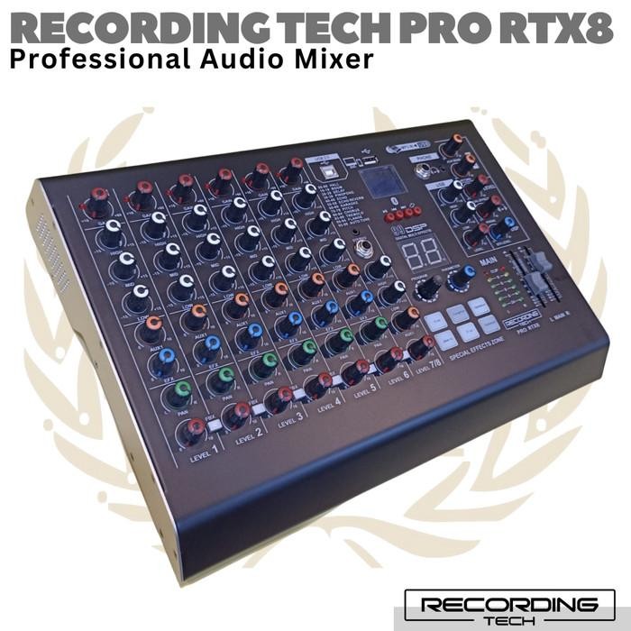 Jual imjf- Recording Tech Pro-Rtx8 8 Channel Professional Audio Mixer ...