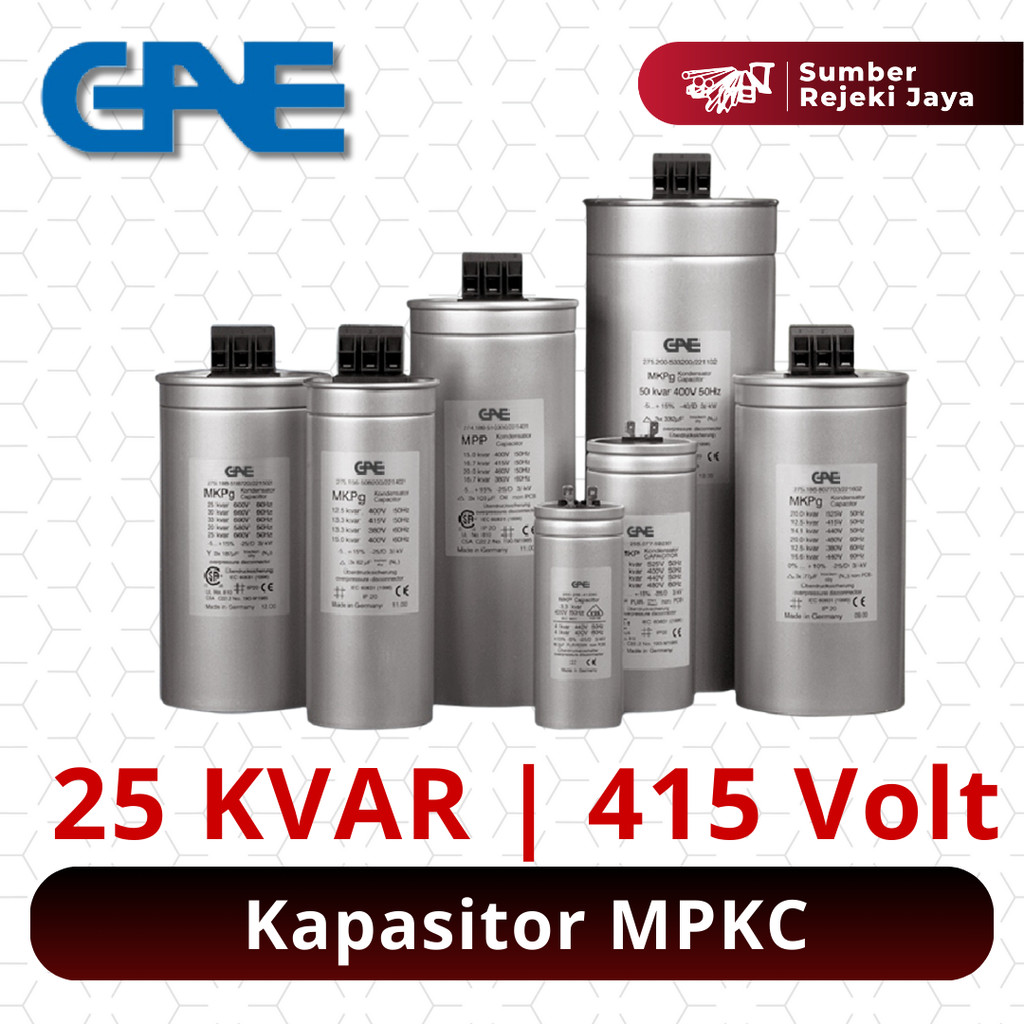 GAE Kapasitor MKPC MKP-C 3P 25 KVAR 415V 167202024 | Power Capasitor 