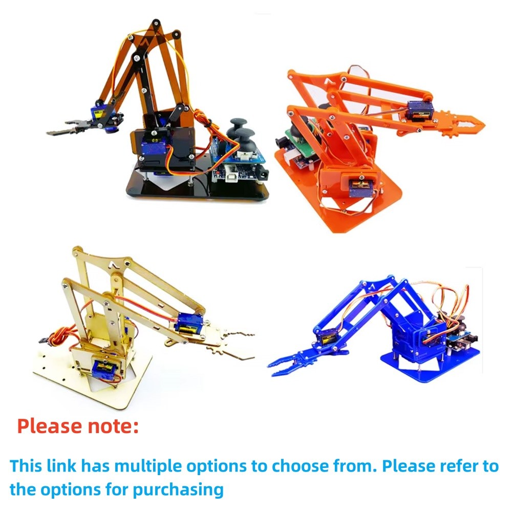 Jual SG90 4 DOF Unassembly Acrylic Mechanical Arm Robot Manipulator ...