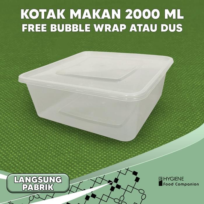 Jual KOTAK MAKAN PERSEGI 2000ML - BOX THINWALL FOOD CONTAINER - PERDUS ...