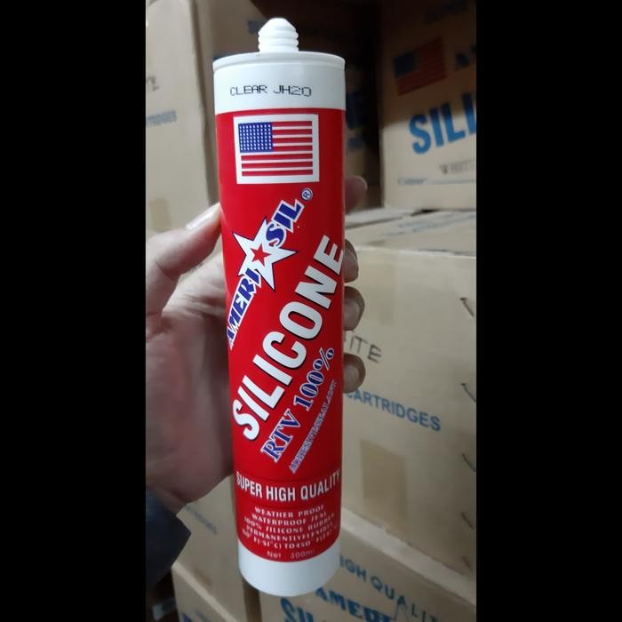 Jual Pilihan- Lem Amerisil Silicone Rtv 100% Adhesive Sealant 300Ml ...