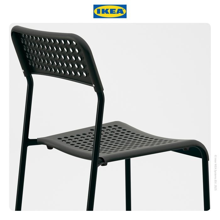 Jual IKEA ADDE Kursi Minimalis dengan Sandaran Punggung - Hitam ...