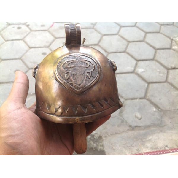 Jual bel pintu rumah lonceng klontong sapi / Brass doorbell cowbell 01 ...