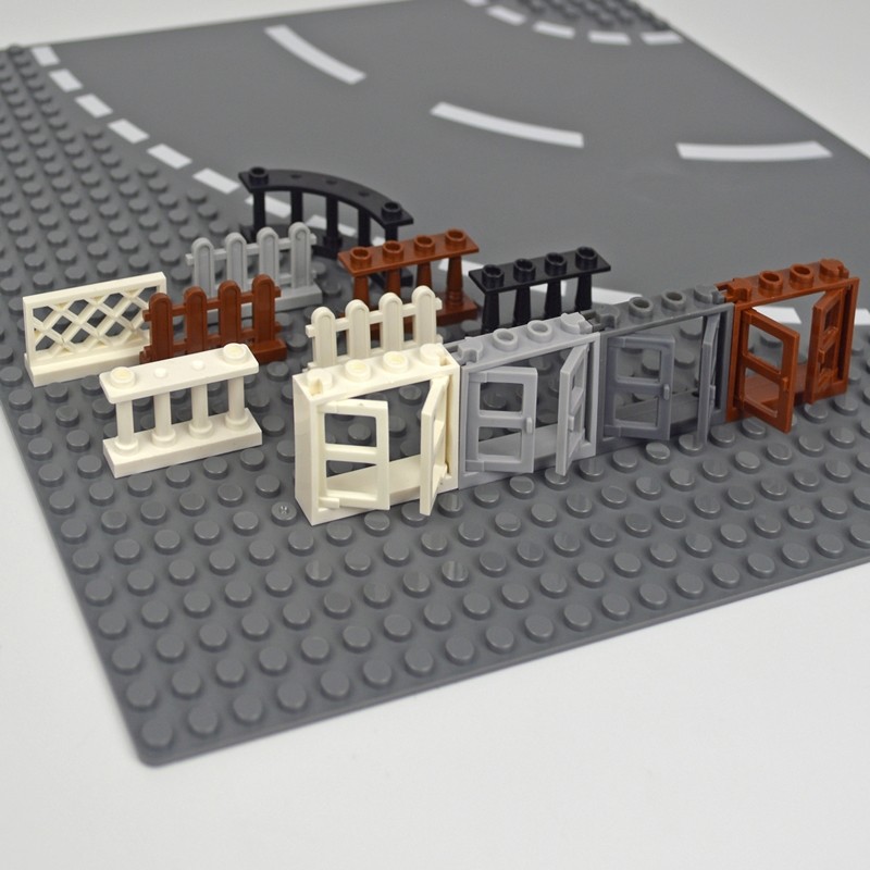 Jual Moc Door Windows Glass Building Block City House Fence Railing ...