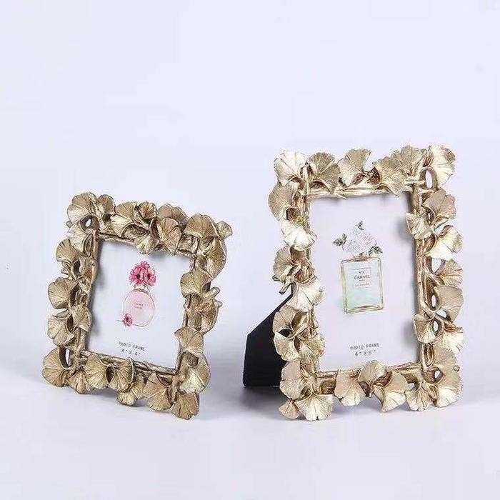 Jual SKHOMEDECOR Bingkai foto Gold Leaves Vintage Photo frame bingkai ...