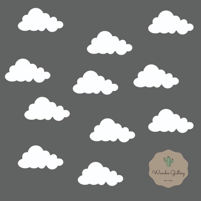Jual WALL STICKER/STIKER HIASAN DINDING/AWAN CLOUD PUTIH | Shopee Indonesia