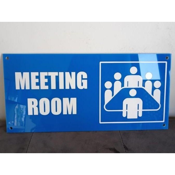 Jual SIGN LABEL AKRILIK RUANG RAPAT MEETING ROOM ACRYLIC SIGNAGE ...