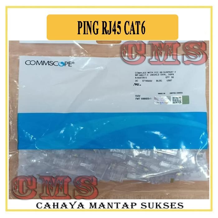 Jual Terbaik Original Amp Commscope Connector Lan Rj45 Cat5 Pack Isi 50 ...