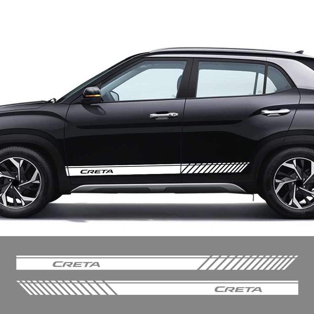 Jual For Hyundai Creta 2 II Car Side Body Stickers Sport Stripes ...