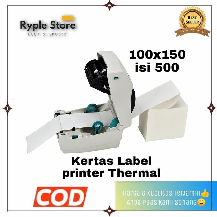 Jual Label Printer Thermal 100X150 Kertas Thermal Isi 500 Lembar ...