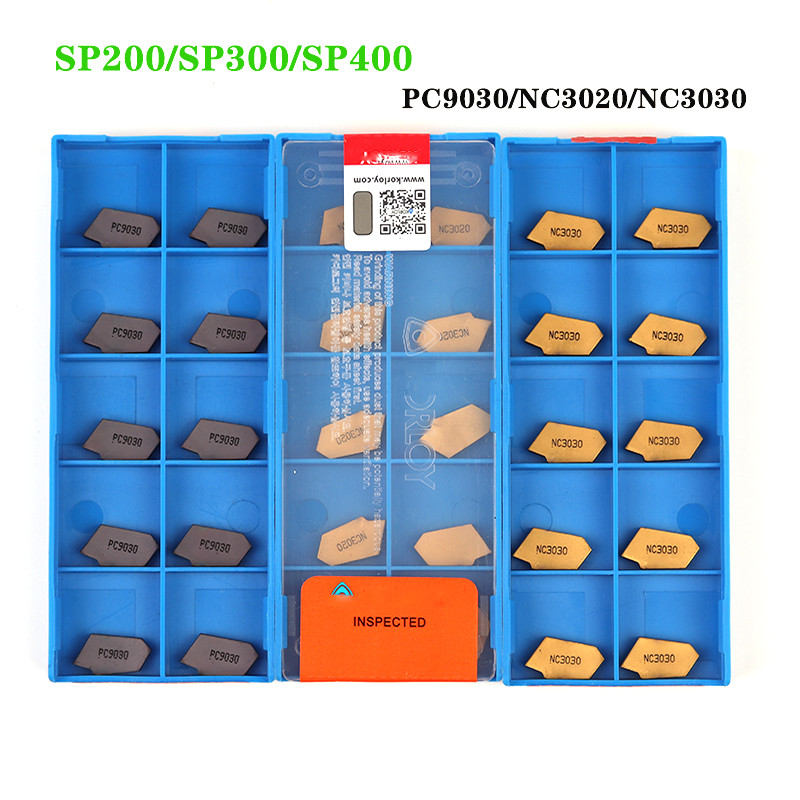 Jual SP200 SP300 SP400 PC9030 NC3020 NC3030 Grooving Carbide Inserts ...